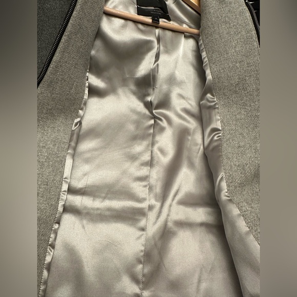 J. Crew By Nello GoriTwo Tone Heather Gray Hooded Wool Coat lined Women’s Size 0 - Picture 7 of 7